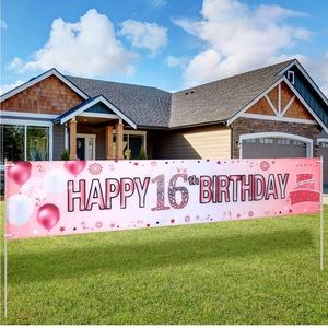 SWEET 16 Banner/Backdrop x 3